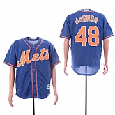 Mets 48 Jacob deGrom Royal Cool Base Jersey Sguo,baseball caps,new era cap wholesale,wholesale hats